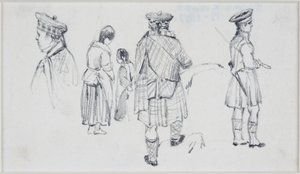 Five Figures in Scottish Dress by John Wilson Carmichael
